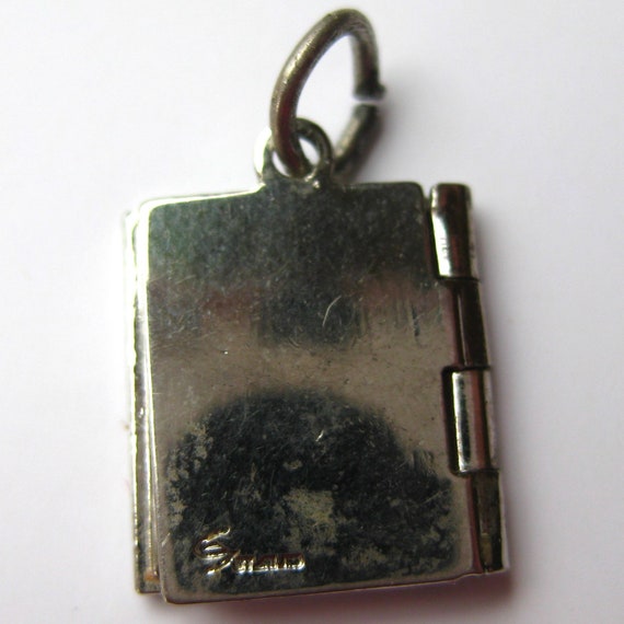 Vintage Charm Sterling Silver Holy Bible Mechanic… - image 7