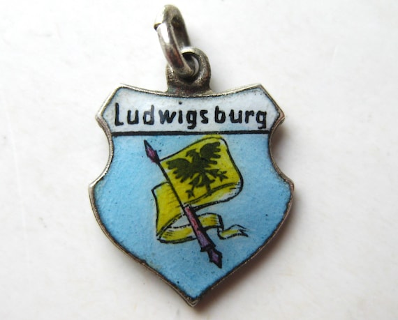 Vintage Charm Ludwigsburg Germany 800 Silver Enam… - image 1