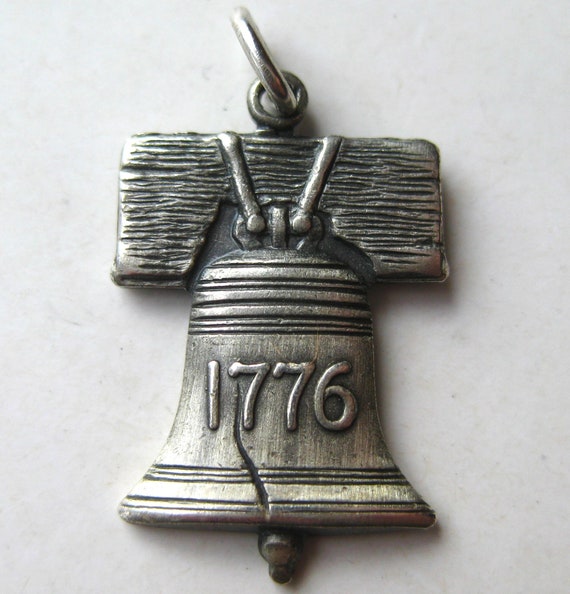 Vintage Sterling Silver Liberty Bell 1776 Philade… - image 2