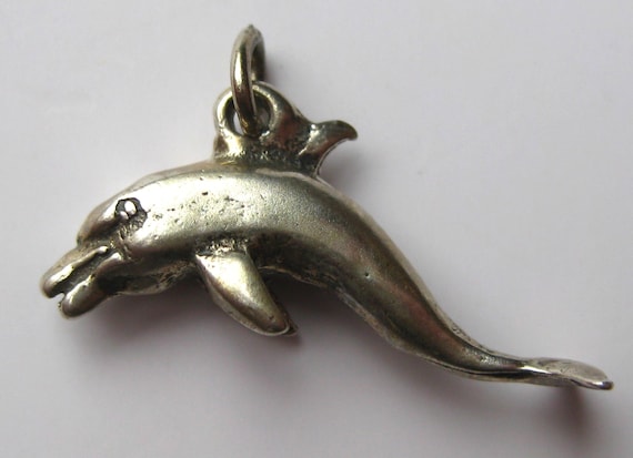 Sterling silver dolphin charm sale