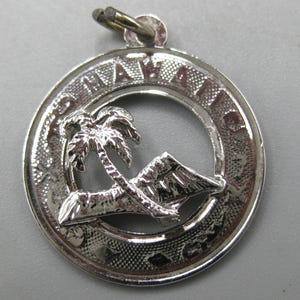 Vintage Charm Hawaiian Sterling Silver Oahu Hawaii Souvenir Bracelet Charm