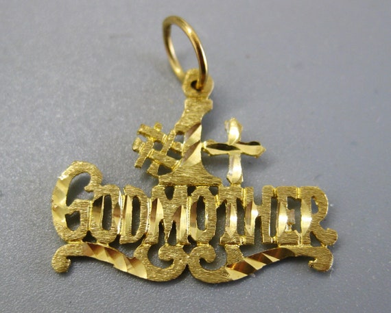 Jewels Obsession #1 Godmother Charm Pendant 14K White Gold #1 Godmother Pendant 19 mm Jewels Obsession #1 Godmother Charm Pendant 14K White Gold #1 Godmother Pendant 19 mm