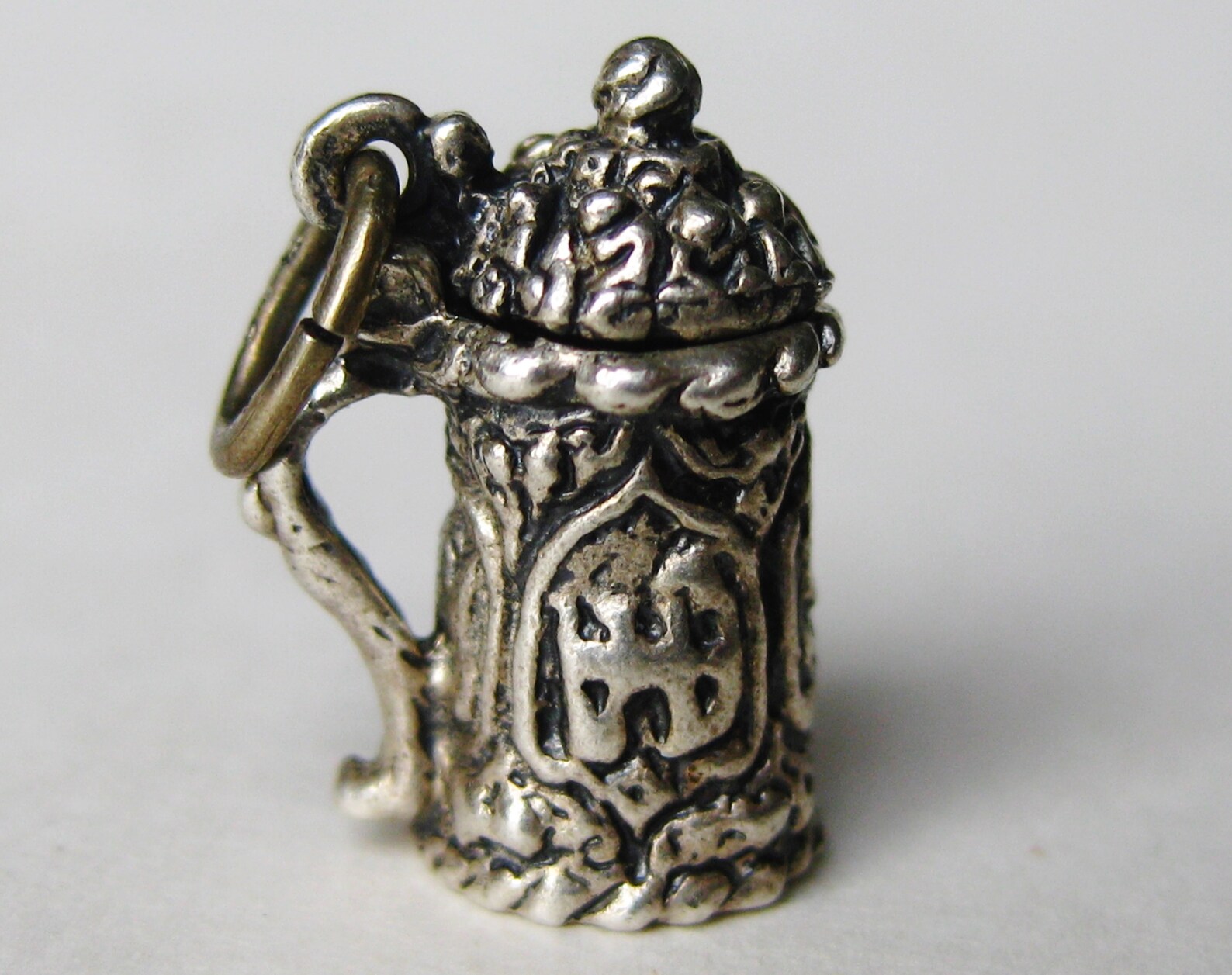 Vintage Charm Sterling Silver Mechanical German Beer Stein Bracelet Charm