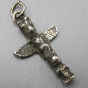 Vintage Charm 40s Sterling Silver Northwest Coast Alaskan Indian Totem Pole Bracelet Charm