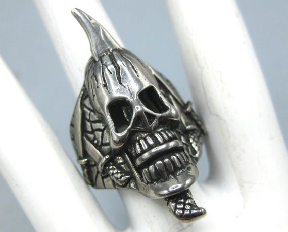 gunda skull 廃盤 Vintage 80s Gordon Smith G&S Silver Metal Death Skull… - Gem