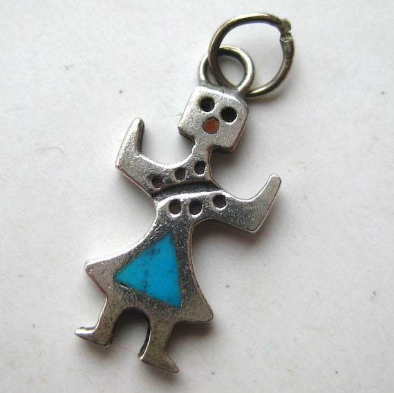 Vintage Charm Sterling Silver Turquoise Fred Harv… - image 6