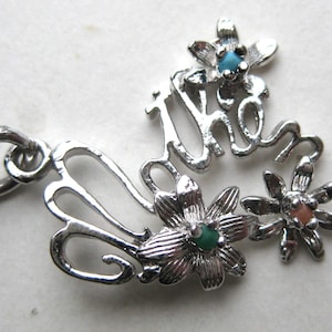 Vintage Charm Sterling Silver Mother Love Mother&#39;s Day Bracelet Charm