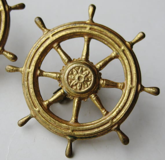 Vintage 40s Gold  Miriam Haskell Nautical Ship's … - image 2