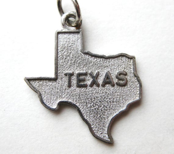 Vintage Charm Texas Lone Star State Sterling Silver Souvenir Bracelet Charm