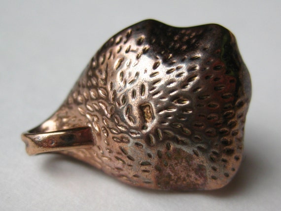 Vintage Rose Gold Vermeil Sterling Silver Faux Pe… - image 2