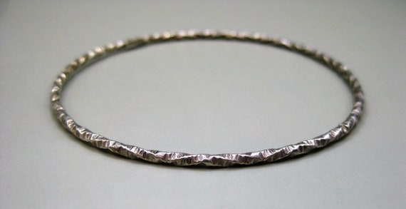 Fine Vintage Sterling Silver Bangle Bracelet - image 2