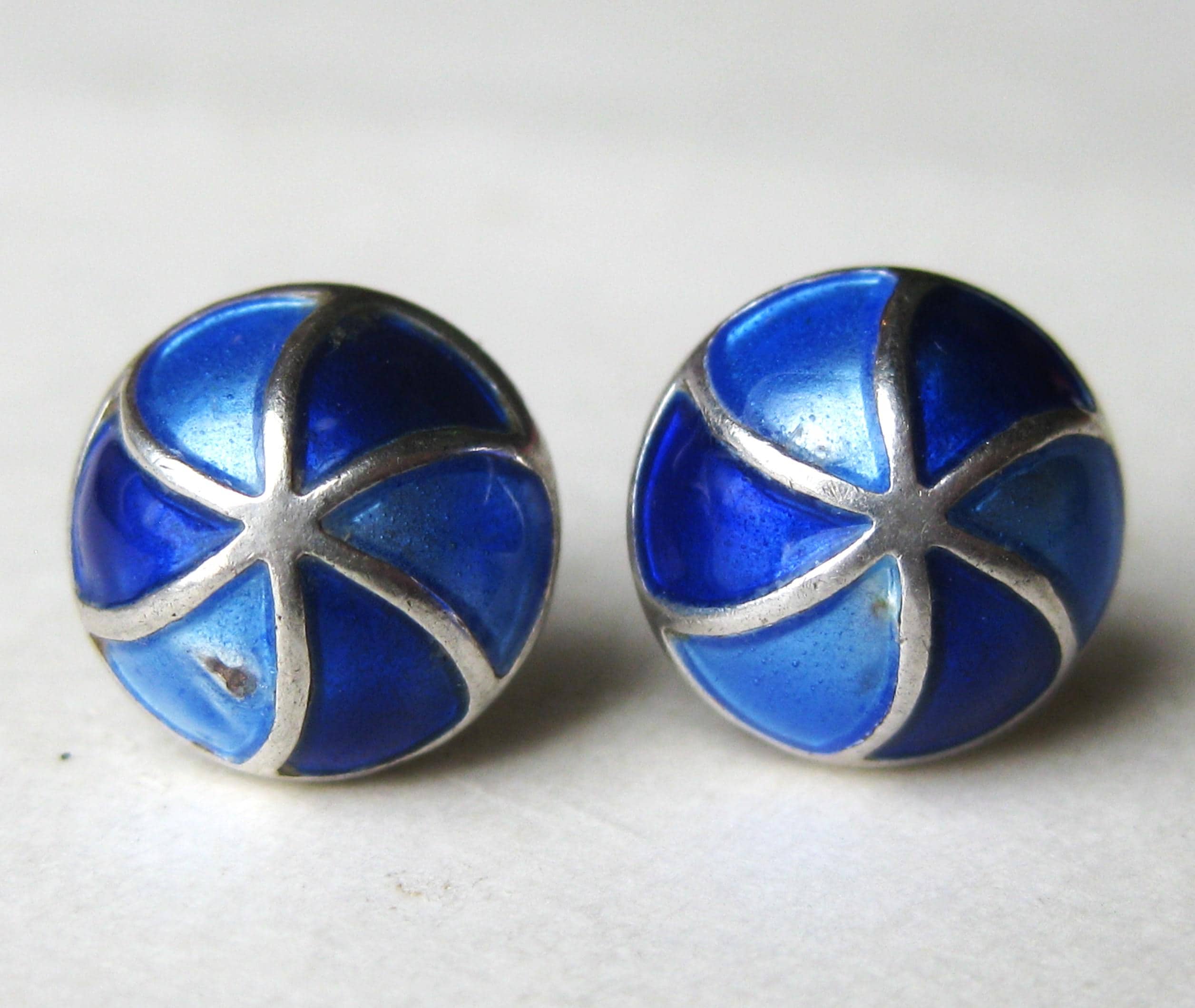 【ヴィンテージ】David Andersen ブローノルウェー　エナメル Vintage 60s David Andersen Norway Sterling Silver Blue Enamel