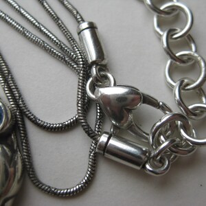 Vintage Brighton Retired Silver Gateway Blue Swarovski Crystal Jeweled Pendant Necklace image 6