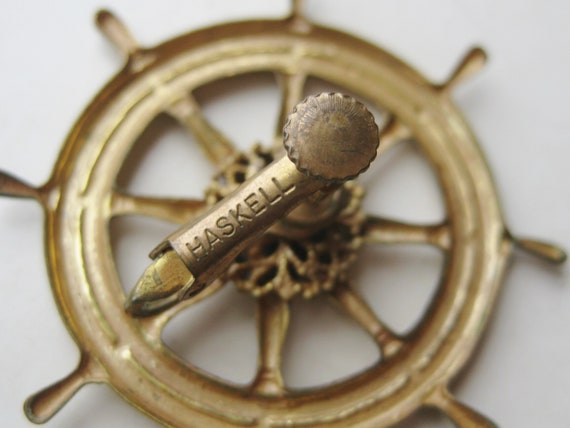 Vintage 40s Gold  Miriam Haskell Nautical Ship's … - image 4