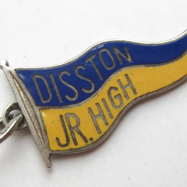 Vintage Charm 50s Disston Junior High School Gulfport Florida Bracelet Charm