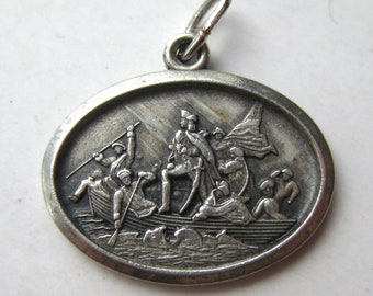 Vintage Sterling Silver Washington Crossing the Delaware Bracelet Charm