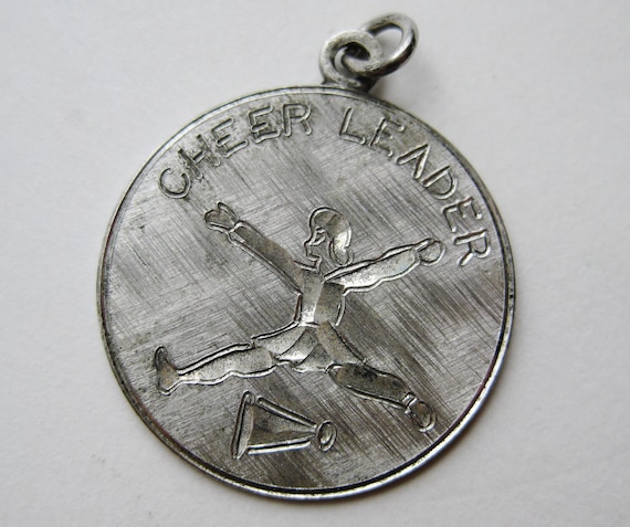 Vintage Charm Sterling Silver Cheerleader Cheer P… - image 1