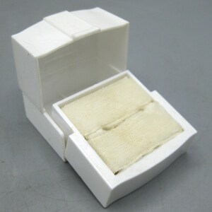Vintage 40s White Celluloid Presentation Ring Gift Box Jeweler