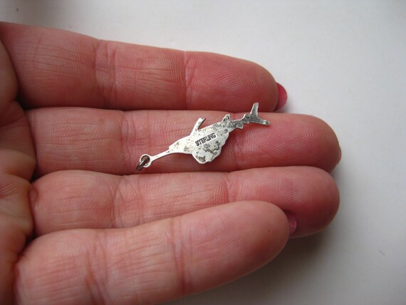 Sailfish Charm Sterling Silver Vintage Marlin Fis… - image 5