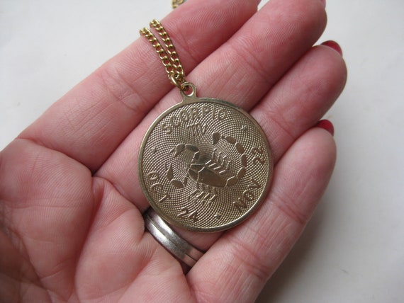 Scorpio Necklace Zodiac Astrology Vintage Necklac… - image 5