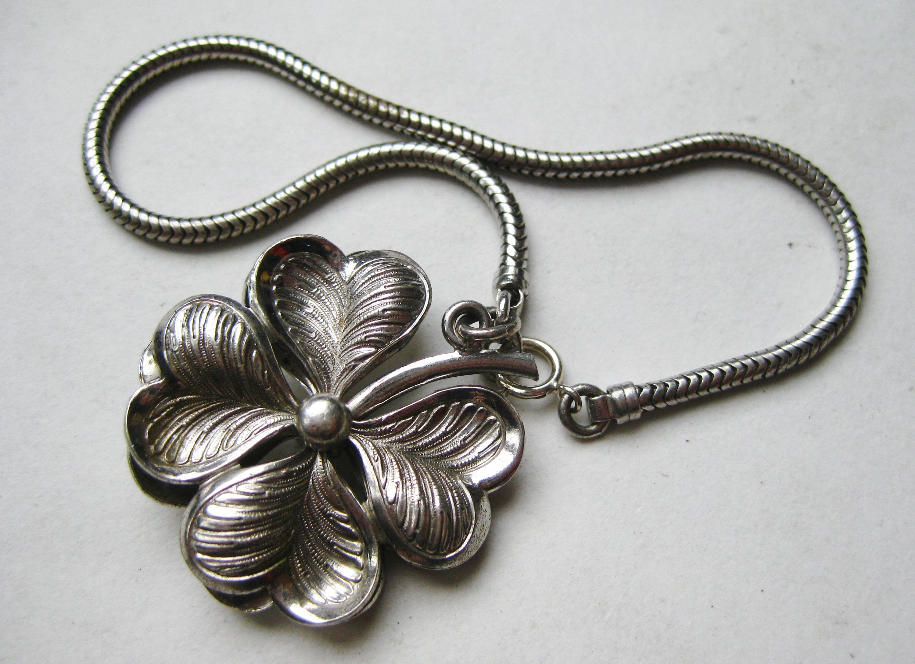 Vintage 4 Leaf Clover Lucky Charm Forstner Sterling Silver Good Luck Bracelet Vintage 4 Leaf Clover Lucky Charm Forstner Sterling Silver Good Luck Bracelet