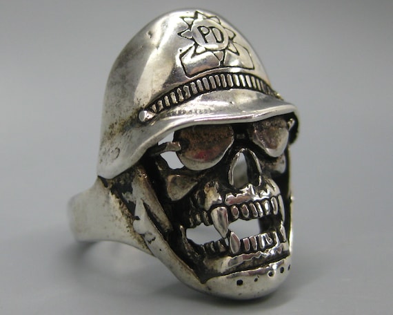 Vintage 80s Gordon Smith G&S Silver Metal Death S… - image 9