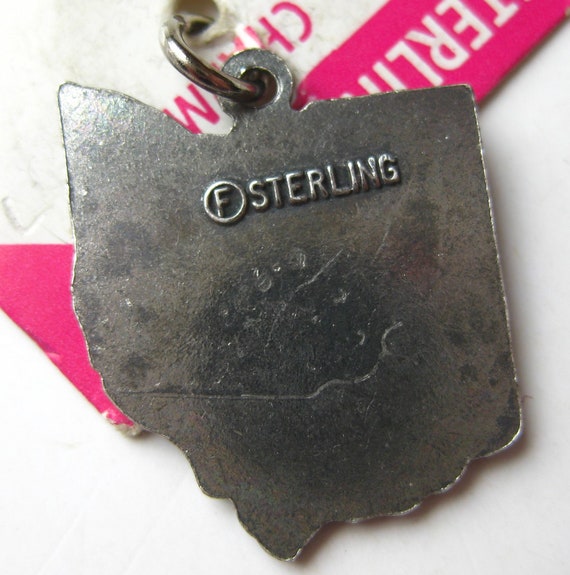 Vintage 50s Charm Ohio State Sterling Silver Souv… - image 4
