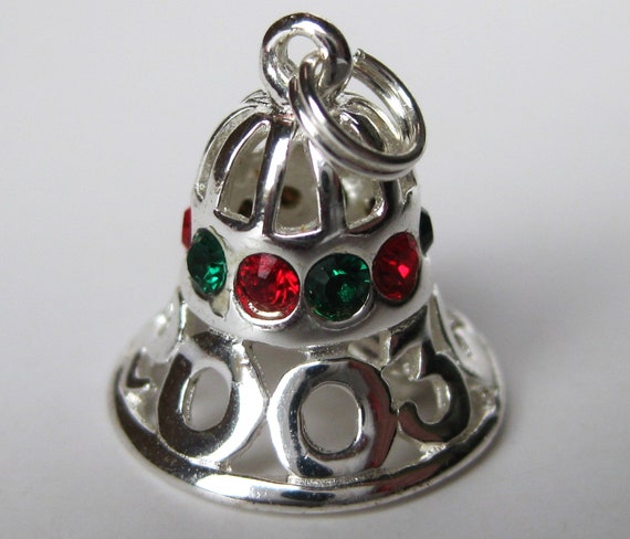 Vintage 2003 Sterling Silver Jeweled Christmas Be… - image 9