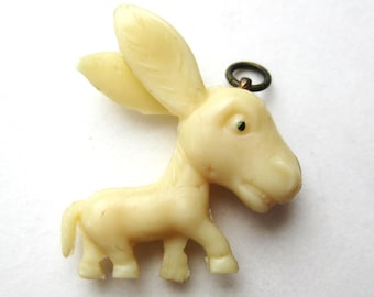 Vintage 20s 30s Celluloid Cracker Jack Donkey Burro Lucky Bracelet Charm Prize
