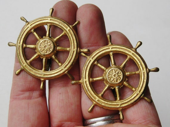 Vintage 40s Gold  Miriam Haskell Nautical Ship's … - image 7