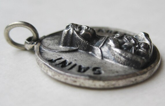 Vintage Sterling Silver Saint Elizabeth Catholic … - image 3