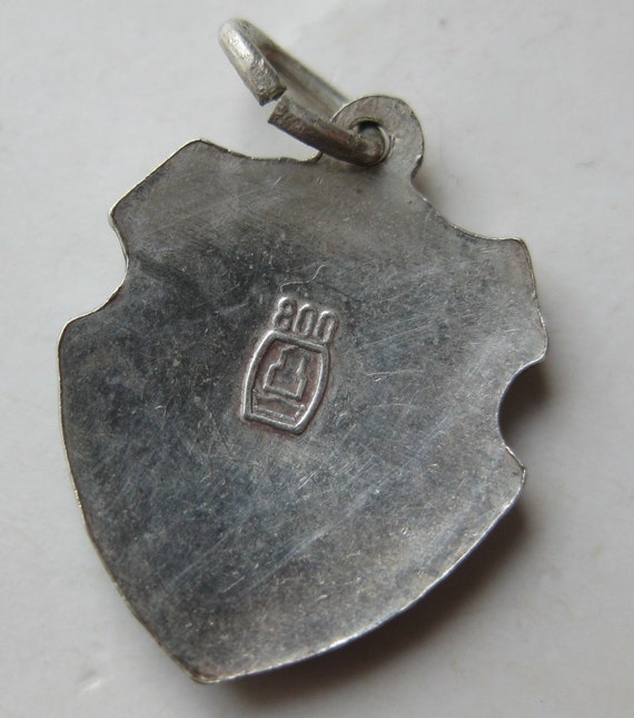 Sverige Sweden Charm 800 Silver Guilloche Enamel … - image 2