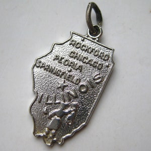 Vintage Charme Sterlingsilber Falls Sie sich für ein Souvenir vom Bundesstaat Illinois entscheiden