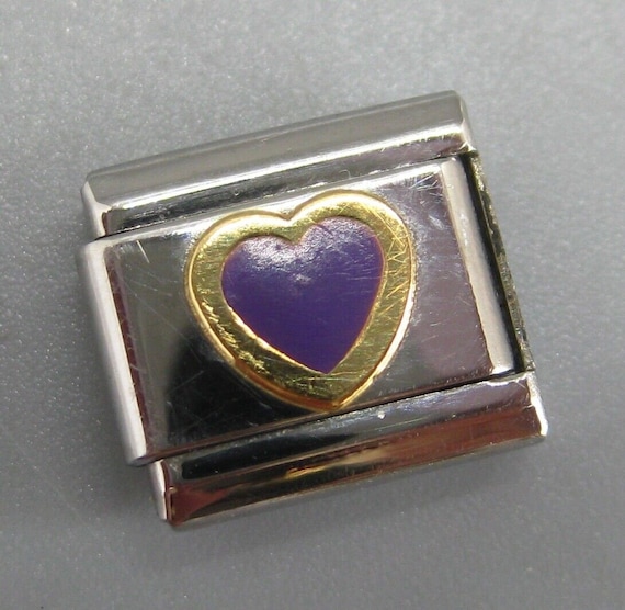 Nomination purple heart charm sale