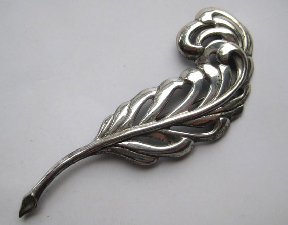 Vintage Lanz Sterling Silver Figural Feather Plum… - image 8