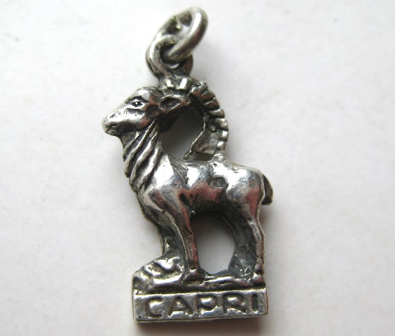 Vintage 40s 800 Silver Capri Mountain Goat Bracel… - image 1