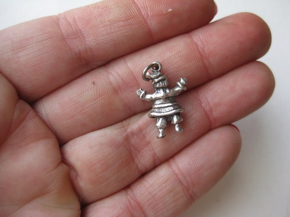 Vintage Charm Sterling Silver Santa Claus 3D Chri… - image 5