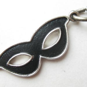 Vintage Charm New Orleans Louisiana Sterling Silver Enamel Mardi Gras Masquerade Mask Bracelet Charm