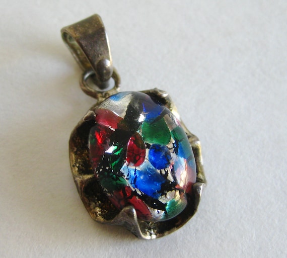 Vintage Pendant 40s Taxco Mexican Sterling Silver… - image 1