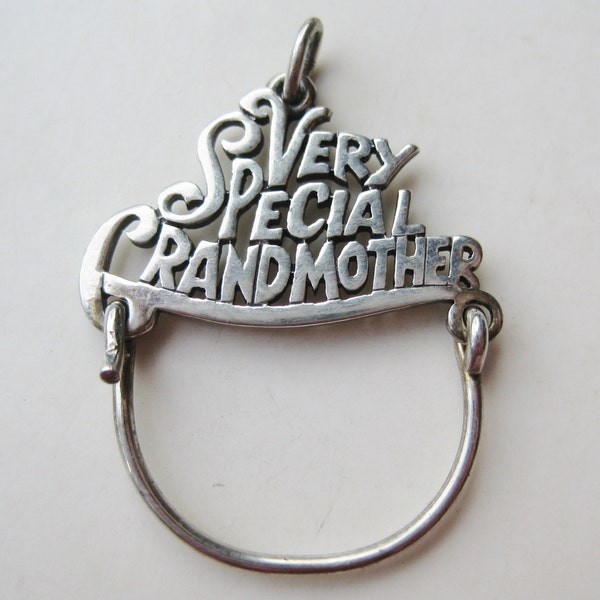 James Avery Sterling Silver Very Special Grandmother Charm Necklace Pendant