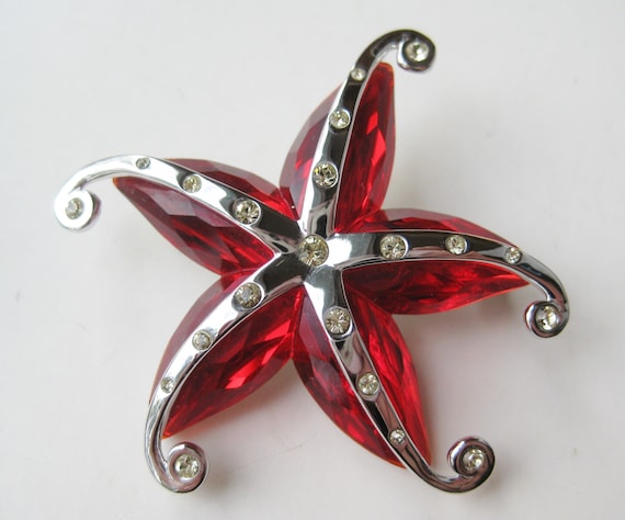 Vintage Brooch Swarovski Brooch Austrian Crystal … - image 1