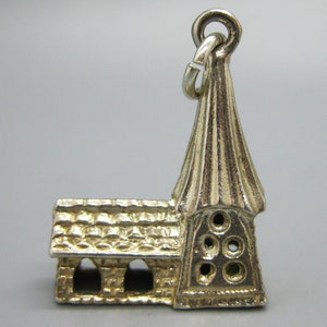 Bruiloft kapel kerk bedel sterlingzilver vintage armband bedel