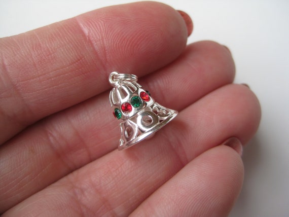 Vintage 2003 Sterling Silver Jeweled Christmas Be… - image 2