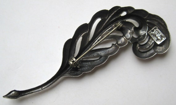 Vintage Lanz Sterling Silver Figural Feather Plum… - image 4