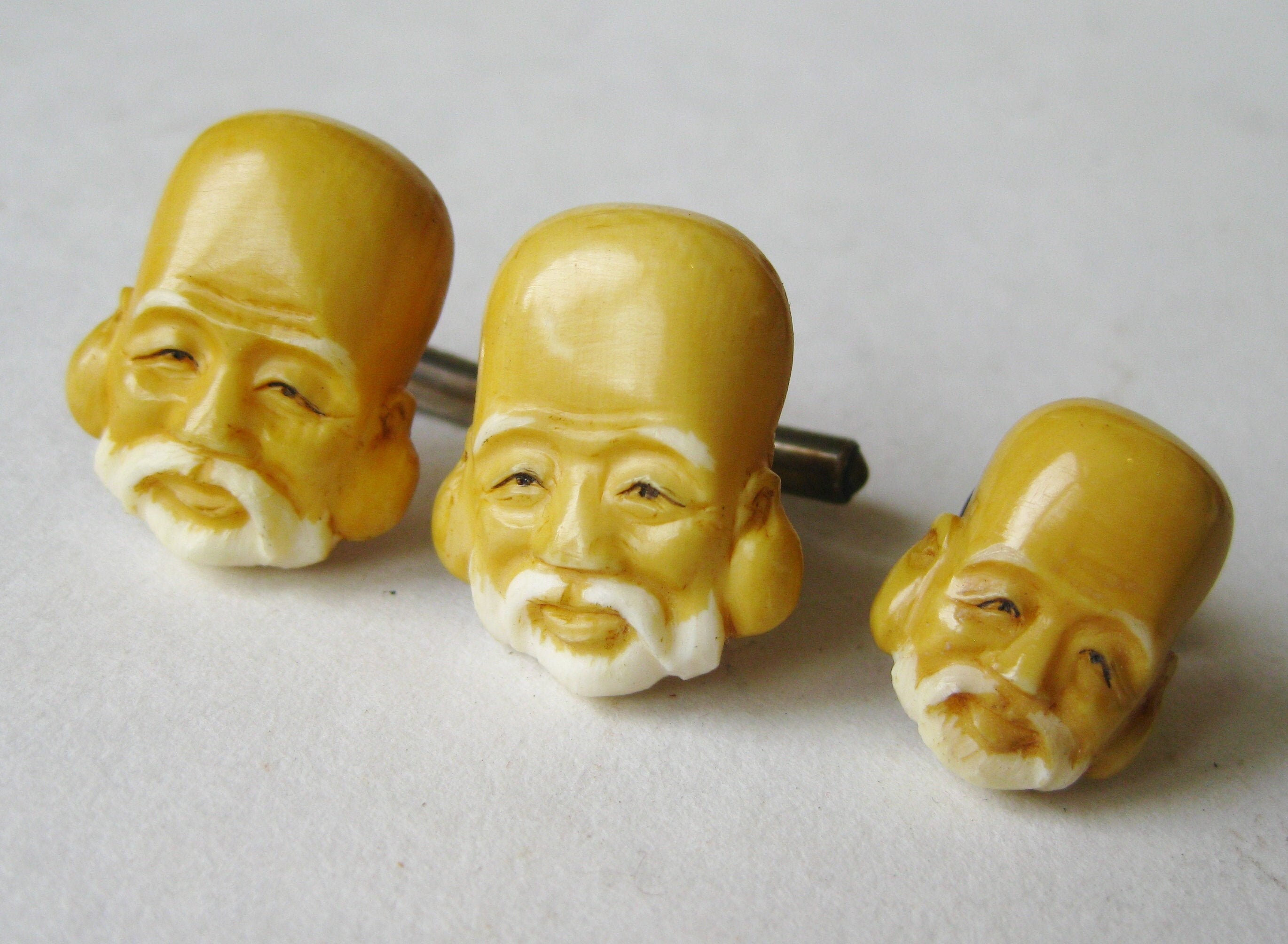 fruucky様 Vintage 40s Japanese Toshikane Style Carved Fukurokuju Lucky