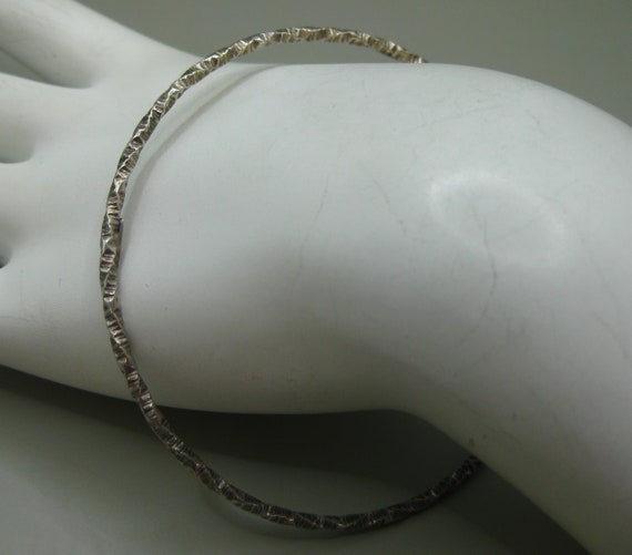 Fine Vintage Sterling Silver Bangle Bracelet - image 4