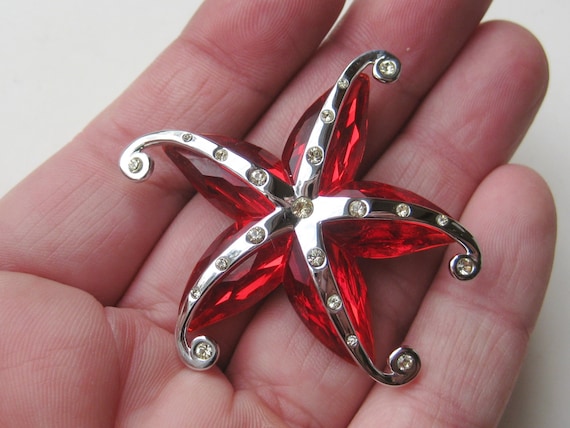 Vintage Brooch Swarovski Brooch Austrian Crystal … - image 5