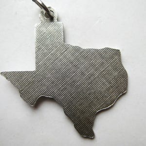 Vintage 50s Charm Texas Lone Star State Silver Souvenir Bracelet Charm