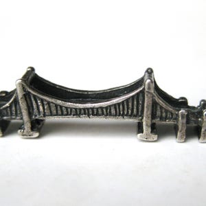 Vintage Charm Sterling Silver Golden Gate Bridge San Francisco Bracelet Charm