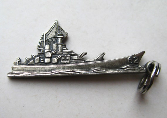 Vintage USS New Jersey BB-62 Battleship Sterling … - image 1